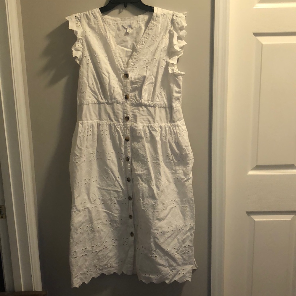 Eyelet Button Down Dress
